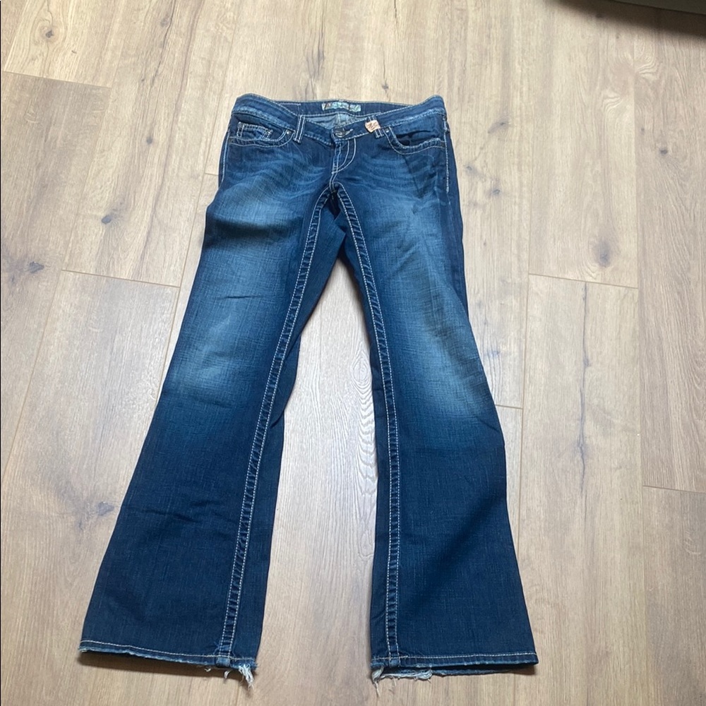 BKE Blue Flare Wide Leg Jeans